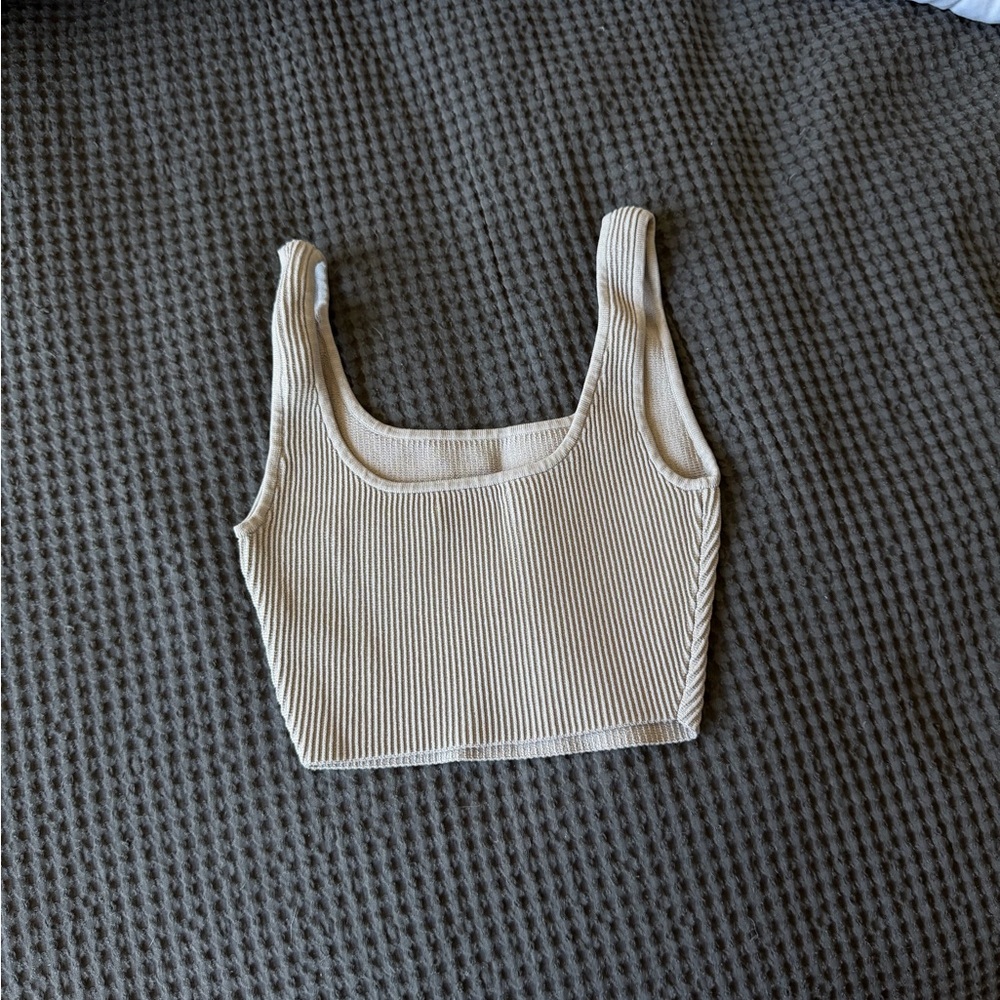 Ribbed grey Aritzia Tank Top